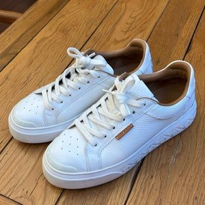 Tory Burch!  White Ladybug Sneakers. Size 9.